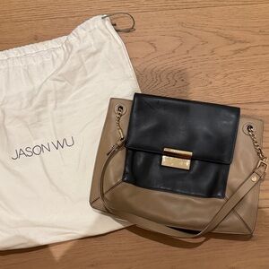 Jason Wu Elegant Black and Tan Shoulder Bag